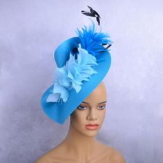 Hello!Welcome to our shop of  365daysCreations product information: Season:All Season Gender:Female Occasion:Party,Wedding,Melbourne cup,Kentucky Derby Material:PP straw,feathers With 1.2cm satin headband at the back Color:peacock blue,black Blue Hats For Kentucky Derby Event, Chic Fascinator With Feathers For Royal Ascot, Chic Blue Fascinator For Races, Elegant Mini Hats With Feathers For Gifts, Elegant Mini Hat With Feathers For Gift, Elegant Mini Hats With Feathers As Gifts, Elegant Mini Hat With Feathers As Gift, Blue Hat For Royal Ascot Event, Blue Mini Hats For Royal Ascot Event