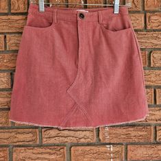 Spring Time Mauve Pink Skirt Measurements Waist 14" Length 15" Hip 18" Hem20" Details-Front And Back Pockets, Fringed Hem, High Waisted Button And Zipper Closure Happy Poshing! Spring Corduroy Mini Skirt, Spring Corduroy Skirt With Pockets, Spring Corduroy Lined Skirt, Fitted Corduroy Mini Skirt For Spring, Trendy Spring Corduroy Skirt, Trendy Corduroy Skirt For Spring, Spring Mini Corduroy Skort, Casual Corduroy Skirt For Spring, Fall Casual Corduroy Skort