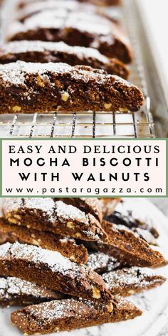 easy and delicious mocha biscotti with walnuts