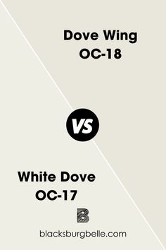 Benjamin Moore White Dove is a brighter and less-tinted version of Dove Wing. Bm Dove Wing Cabinets, Benjamin Moore Dove Wing Walls, Dove Wing Benjamin Moore Cabinets, Dove Wing Walls White Dove Trim, Bm Dove Wing Walls, White Dove Pallete, Bm Dove Wing, White Dove Vs Dove Wing, Wing Oc