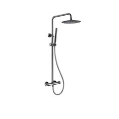 the shower head and handset are shown in this image, with an overhead hand showerhead