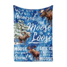 the moose is loose tapestry wall hanging