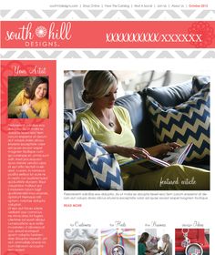 the homepage for south hill designs