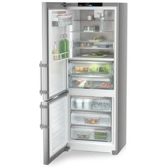 an open refrigerator with its door wide open