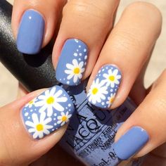 Unghie Sfumate, Nails Yellow, Summer Nail Art, Nail Art Designs Summer, Short Nails Art, Floral Nail Art, Spring Nail Art, Flower Nail Art