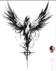 Angle Wing Tattoos, Wing Tattoo, Angel Tattoo Designs, Weird Tattoos, Tattoo Cover-up, Wings Tattoo, Angel Tattoo, Tat Ideas