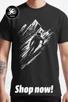 Unisex T-shirt Skier graphic art for skiing lovers.
Click on the pin's title to shop it now on Redbubble and check all the other available products with this design printed on!
Follow me @TMBTMDesign for more t-shirts and gift ideas.