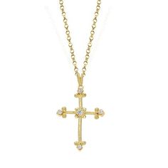 Diamond Cross in Gold-Alex & Co-Swag Designer Jewelry Gold Cross Necklace With Diamond Accents, Gold Diamond Crucifix Necklace With Accents, Yellow Gold Cross Diamond Necklace With Diamond Accents, Yellow Gold Cross Diamond Necklace With Accents, Cross-shaped Yellow Gold Diamond Necklace, Gold Diamond Necklace With Cross Pendant, Gold Diamond Cross Pendant Necklace With Single Cut Diamonds, Gold Cross Pendant Diamond Necklace With Single Cut, Gold Cross Diamond Necklace Fine Jewelry