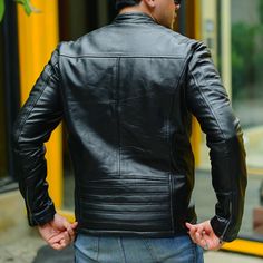 Premium Leather: Our One-of-a-Kind showstopper. Choose from a Finely-Crafted soft and supple lambskin leather which imparts a gorgeous, natural tune that you’ll look and feel best, year after year.Occasion Wear: Channel your inner Biker style and develop a vogue sense of street style in this Men’s Leather Jacket. Ultimate jacket style for every occasion, Casual gatherings, Party wear, Road-trips, Sporting, and more.Stylish Design: Our mens jacket features intricately Stitched Quilted shoulders t Classic Soft Leather Winter Outerwear, Fitted Leather Moto Outerwear, Fitted Biker Leather Jacket For Winter, Fitted Leather Jacket With Long Sleeves, Soft Leather Long Sleeve Jacket For Fall, Fall Soft Leather Long Sleeve Jacket, Fall Long Sleeve Soft Leather Jacket, Fitted Moto Winter Outerwear, Fitted Moto Outerwear For Winter