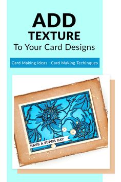 the front cover of a card making book, with an image of blue flowers on it