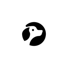 a black and white logo with a bird's head in the middle of it