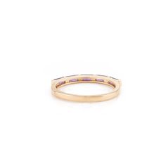 This is part of Chairish’s Fine Jewelry assortment.  Stackable Amethyst Half Band Ring in 14K Gold symbolizes the everlasting love between a couple. It shows the infinite love you have for your partner. The round shape represents love which will continue and makes your promises stay forever. Amethyst encourages self-control and citrine has strong vibration energy which helps promotes mental clarity.  Lightweight and gorgeous, this is a perfect Unique Gift, Bridal Shower Gift, Valentine Gift, Gif Vibration Energy, Stay Forever, Gift Valentine, Everlasting Love, Mental Clarity, Valentine Gift, Bridal Shower Gifts, Ring Size 7, Band Ring