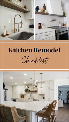 the kitchen remodel checklist is organized and ready to use