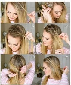 Easy Hairstyles For Women, Quick Work Hairstyles, Easy Hair Up, Easy Updos For Medium Hair, Quick Braids, Peinados Hair Styles, Haircut Types, Plaits Hairstyles, Natural Hair Oils