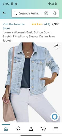 Womens Basic, Denim Jean Jacket, Jean Jacket, Denim Jeans, Long Sleeve, How To Wear