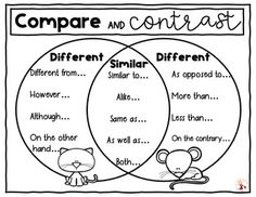 compare and contrast worksheet with two circles containing the same words in different languages