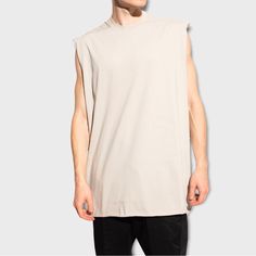 Brand New With Tags. Oversized. One Size Fits All. Made In Italy. Summer Muscle Tee With Dropped Armholes, Oversized White Sleeveless Top, White Oversized Sleeveless Top, Oversized Sleeveless Cotton Tops, Spring Tops With Relaxed Fit And Dropped Armholes, Oversized Sleeveless Vest For Spring, Rick Owens Drkshdw, Long Tank, Sleeveless Tee