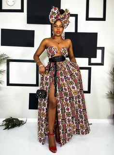 African Dress Styles, African Fashion Modern, African Ankara, Design Dresses, African Design Dresses, African Wear, African Design, Red And Yellow, African Fashion Dresses