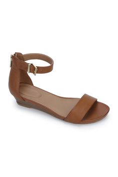 PRICES MAY VARY. Back Zip Entry adjustable Buckle at Ankle Heel Measures approx. 1" inch Closed Heel for guard fit Ortholite Foam Footbed Low Heel Wedges, Tan Wedges, Ankle Heels, Low Wedges, Kenneth Cole Reaction, Sandals For Women, Open Toe Sandals, Wedge Sandal, Ankle Strap Sandals