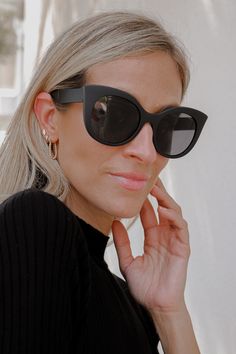 Brand: Freyrs Eyewear. Ready to take on the day? Let Roxy sunnies be your glamour girl. These large round cat eye sunglasses are perfect for keeping up with all your activities! Whether you’re wearing these shades over an after-hours work outfit, or taking them to brunch on Saturday morning, they are guaranteed to make everyone do a double take. LensesHigh quality, impact resistant polycarbonate lenses with 100% UV protection. FrameThese sunnies are made from high quality, hypoallergenic stainle Cat Eye Sunglasses With Gradient Lenses For Day Out, Cat Eye Sunglasses With Polarized Lenses For Day Out, Trendy Polarized Cat Eye Sunglasses For Everyday, Chic Cat Eye Sunglasses For Spring Day Out, Trendy Cat Eye Sunglasses With Polarized Lenses For Everyday, Chic Cat Eye Sunglasses For Day Out, Trendy Cat Eye Sunglasses With Polarized Lenses, Sleek Mirrored Sunglasses For Everyday, Modern Tinted Cat Eye Sunglasses For Day Out