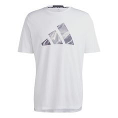 White Adidas Workout T-shirt, Three Stripes Short Sleeve T-shirt For Gym, Adidas Sportswear T-shirt For Gym, Adidas Three Stripes Workout T-shirt, Adidas Three Stripes Tops For Gym, Adidas T-shirt For Gym, Adidas Summer Sportswear T-shirt, Adidas Logo Athleisure T-shirt For Gym, Athleisure Adidas Logo T-shirt For Gym