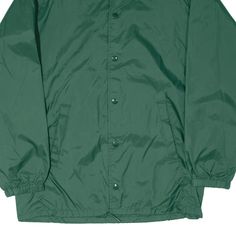 Item is in good used condition. >Size: S >Armpit To Armpit: 21" >Armpit To Cuff: 19" >Collar To Hem: 28" Green Sports Outerwear With Ribbed Cuffs, Sporty Solid Windbreaker For Streetwear, Sporty Windbreaker For Streetwear, Urban Style Solid Color Windbreaker For Sports, Nylon Long Sleeve Windbreaker For Sports Events, Urban Style Solid Windbreaker For Sports, Long Sleeve Nylon Windbreaker For Sports Events, Columbia Fleece, Chore Jacket