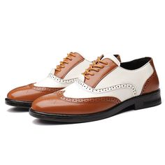 Category:Oxfords; Upper Materials:Leather; Embellishment:Splicing; Season:Spring,Fall; Gender:Men's; Size Suggestion:standard size, select your usual size; Activity:Walking; Toe Shape:Round Toe; Style:Casual; Boot Shaft:Booties / Ankle Boots; Outsole Materials:Rubber; Occasion:Christmas,Xmas,Daily; Closure Type:Loafer; Function:Comfortable; Pattern:Solid Colored; Listing Date:10/11/2023; 2024 Trends:Derby Shoes; Foot Length:null; Foot Width:null; Size chart date source:Provided by Supplier.; US Brogues Men, Business Shoes, Brogue Shoes, Leather Dress Shoes, Formal Shoes For Men, Blue Springs, Mixed Colors, Mens Oxfords, Derby Shoes