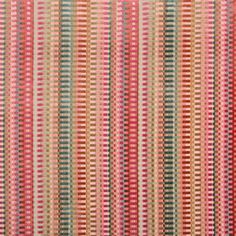 an orange, green and pink striped rug