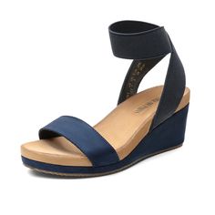 Women's Platform Wedge Sandals | Cute Sandals-Dream Pairs Trendy Eva Wedge Sandals With Ankle Strap, Comfortable Synthetic Wedge Sandals With Round Toe, Comfortable Open Toe Platform Wedge Sandals, Cushioned Open Toe Wedge Sandals, High Heel Synthetic Wedge Sandals With Arch Support, Summer Open Toe Eva Wedge Sandals, Synthetic Open Toe Wedge Sandals With Heel Loop, Open Toe Synthetic Wedge Sandals With Heel Loop, Summer Wedge Sandals With Open Toe In Eva