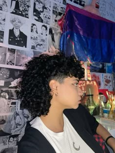 4c Hair Mullet, 3c Shag Haircut, Curly Mullet Black Women, Mullet Curly Hairstyle Women, Mullet Curly Hair Women, Short Curly Mullet Hairstyle Women, Curly Undercut Women, Natural Curly Hair Mullet, Curly Mullet Women