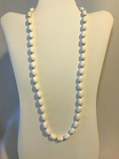 "Oval Pearl Necklace Length:  24\" Gift box included Item #: Oval Pearl Necklace" 40th Anniversary Gifts, Blue Leaves, Leaf Necklace, 40th Anniversary, Beaded Necklaces, Christmas In July, May 5, Necklace Length, Chain Styles