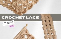 the crochet lace has been made with yarn