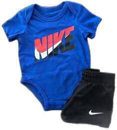 Nike Girl Outfits, Girls Nike Outfits, Nike Onesie, Bodysuit Shorts, Nike Sweatsuit, Nike Set, Nike Tracksuit, Blue Joggers