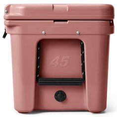 a pink cooler with the number 45 on it