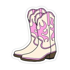 Decorate laptops, Hydro Flasks, cars and more with removable kiss-cut, vinyl decal stickers. Glossy, matte, and transparent options in various sizes. Super durable and water-resistant. Cute pink cowboy boots Cartoon Cowboy Boots, Cowboy Boot Drawing, Cowboy Stickers Aesthetic, Cowboy Boots Drawing, Cowboy Boots Sticker, Cowboy Boot Sticker, Cowgirl Boots Graphic, Yeehaw Cowboy Hat Sticker, Cowboy Boot Tattoo