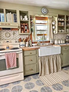 the kitchen is clean and ready to be used as a place for cooking or baking