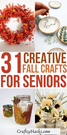 fall crafts for seniors that are easy to make