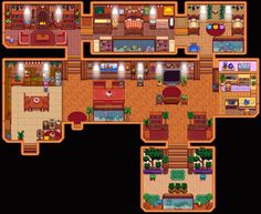 House - Stardew Valley Design Stardew Valley Design, Couple Bedroom Design, Minecraft Structures, Color Decor, Bedroom Decorating Ideas