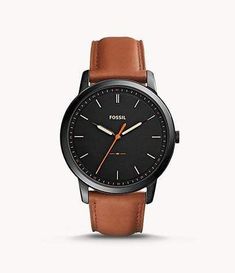 Fossil Watches Fossil The Minimalist Slim Three-Hand Light Brown Leather Watch 44mm FS5305 Vikings Logo, Brown Leather Strap Watch, Brown Leather Watch, Light Brown Leather, Fossil Watch, Arizona Diamondbacks, Tailgate Party, The Minimalist, Brown Leather Strap