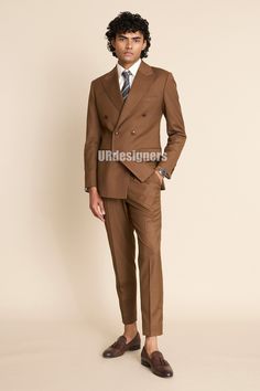 ◾ The Outfit Details ◾ 2 Piece (Coat + Pant)  3 Piece (Coat + Pant + Vest)  Material: Suiting, Satin Lining Style : Slim Fit Italian Cut  Slit Details : Double Slit Color : Brown Button Types : - Fancy Button, with Pocket Square Wash Type : Dry Clean Only Bottom Type : Trouser Bottom Fabric : Suiting Bottom Color : Same Color ◾ The Outfit is Fully Stitched and Packaged With Our Branded Suit Cover to Ensure Minimal Wrinkles. ◾ Customize and Plus Size Available. ◾ Free Delivery within 4-7 Business Brown Double Breasted Suit, Mens Wedding Suits, Suit Covers, Fancy Buttons, Suit For Men, Wedding Party Gift, Types Of Buttons, Wedding Suits Men, Double Breasted Suit