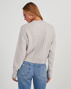 With Friendsgiving and more holiday events fast approaching, you're going to need the Messina Cable Knit Crewneck Sweater. It fits true to size with a crew neckline, drop shoulders and thick, cable knit fabric. It's the picture-perfect companion to your favorite jeans and boots. Crew neckline Drop shoulders Cable knit fabric 52% Polyester 48% Recycled Polyester Shoulder Cable, Vici Collection, Select Shop, Holiday Events, Messina, Knit Crewneck, Crewneck Sweater, Trending Now, Holidays And Events