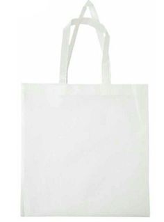 a white shopping bag on a white background