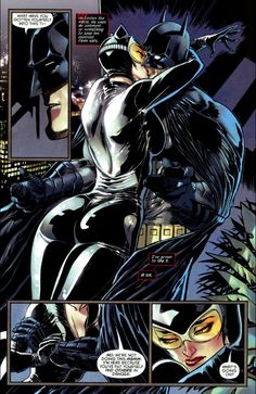 the batman and catwoman are kissing each other