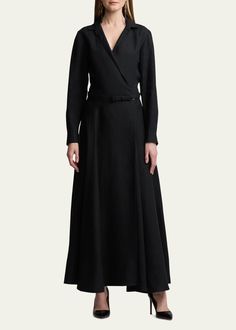 Luxury Belted Fall Dresses, Classic A-line Belted Dress For Formal Occasions, Timeless Long Sleeve Formal Dress, Timeless Fitted Dress For Spring, Classic Long Formal Dresses, Formal Fitted Belted Dress For Fall, Classic Fitted Belted Evening Dress, Tailored Long Sleeve Cocktail Dress, Fitted Belted Dress For Formal Fall Events