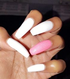 ✯ fσℓℓσω мє: ᴅᴇsᴛɪɴʏʏʏ ✯ Pretty Nail Colors, White Acrylic Nails, Nail Sets, Diy Nail Designs, Nail Files, Nail Nail, Birthday Nails