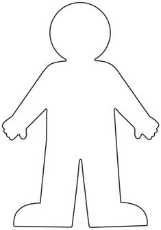 the outline of a person's body and arms, with one hand out to the side