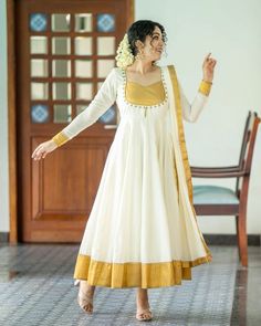 Onam Fashion, Churidar Design, Onam Dress, Onam Special, Women's Traditional & Ceremonial Clothing, Traditional Home Office, Model Blouse, Latest Model Blouse Designs