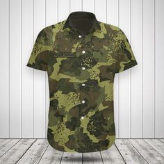 Custom Name Camo Hunting Shirts These shirts are custom-made-to-order and handcrafted to the highest quality standards. Each shirt is constructed from a premium polyester blend that is ultra-soft and incredibly comfortable. Features a specialty high definition heat-dye application that ensures long lasting color vibrancy even after machine washing. Fabric is durable and resistant to wrinkles, shrinking and mildew. Each shirt is custom printed, cut and sewn just for you when you place your order Fish Wrap, Hunting Camo, Hunting Shirts, Hawaiian Print, Lapel Collar, Custom Name, Hawaiian Shirt, Short Sets, High Definition