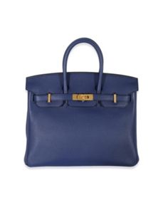 Pre-Owned Hermes Birkin 25 Leather Handbag, circa 2021. Condition: Excellent. High-end Blue Tote Bag, High-end Blue Bags For Shopping, High-end Blue Bag With Double Handle, High-end Blue Tote Satchel, High-end Blue Leather Bag, Luxury Blue Satchel With Palladium Hardware, Blue Top Handle Bag With Branded Hardware, Business Blue Shoulder Bag With Gold-tone Hardware, Luxury Blue Bags For Business