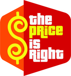 the price is right logo on a white background